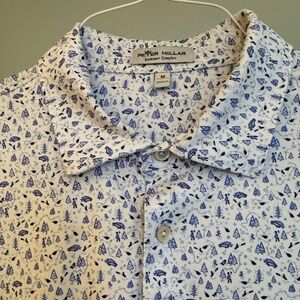 Peter Millar Summer Comfort Golf Polo Christmas Vacation size Medium UPF 50+